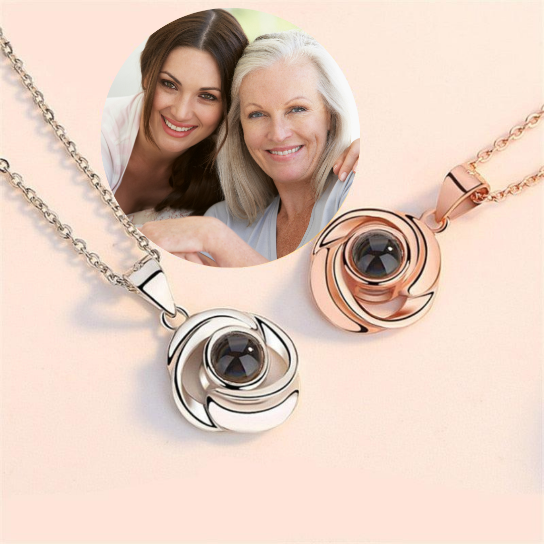 Custom Projection Photo Rose Necklace-Necklaces-NEVANNA