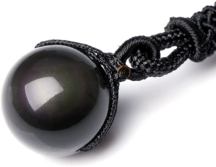 Natural Obsidian Chakra Necklace-Necklaces-NEVANNA