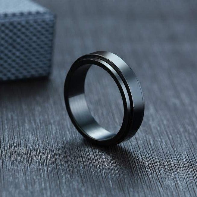 All-Black Spinner Ring-Rings-NEVANNA