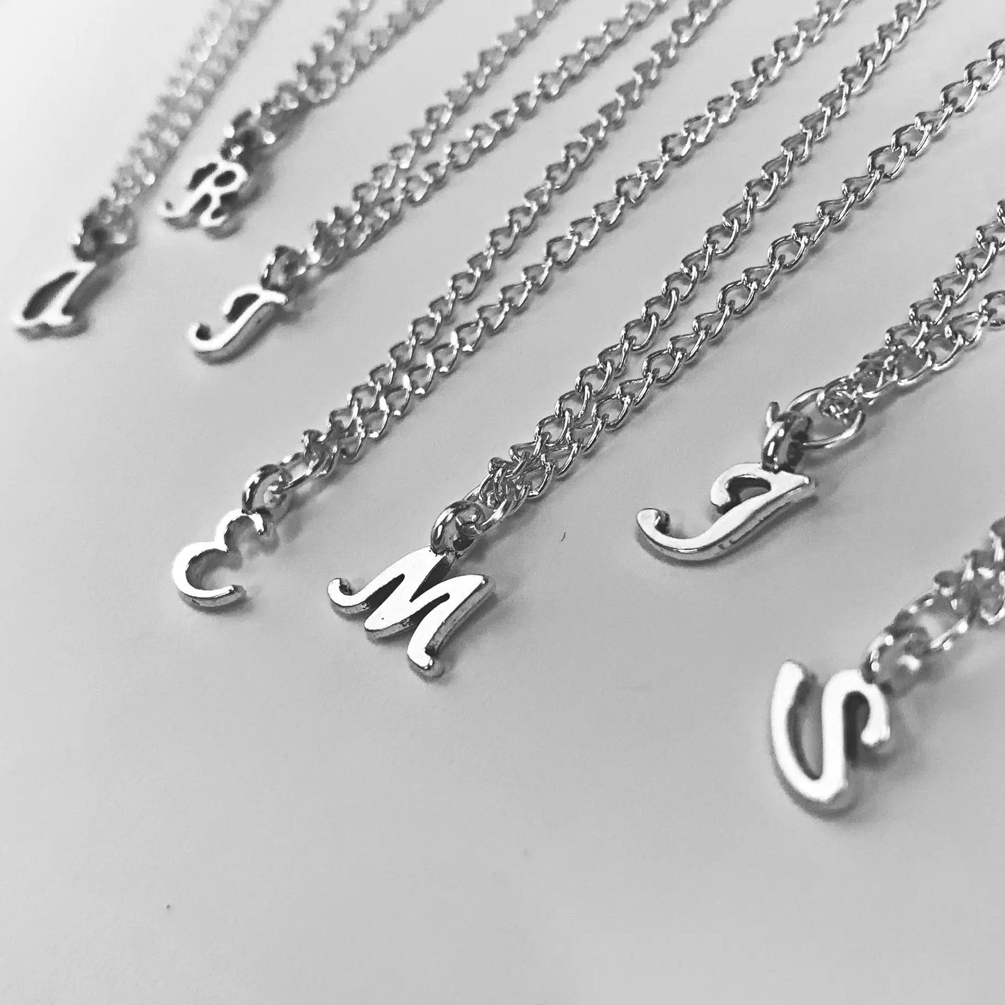 Cursive Script Initial Necklace-NEVANNA