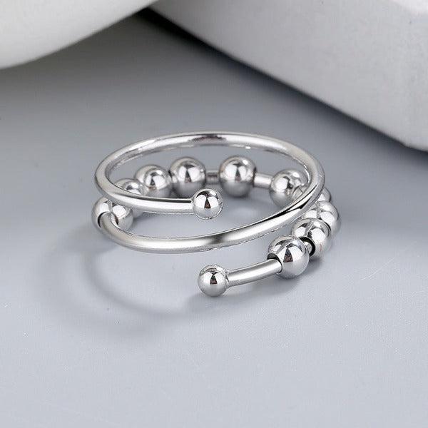 Double Layer Adjustable Anxiety Ring-Rings-NEVANNA