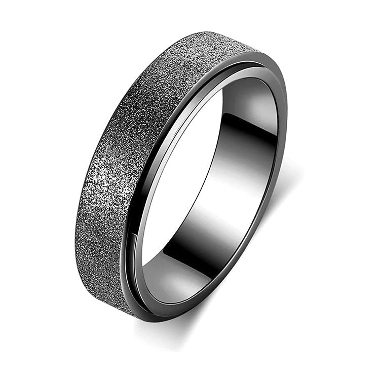 Sand-Blasted Spinner Ring-Rings-NEVANNA